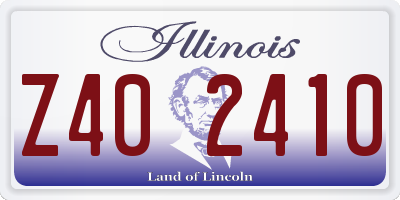 IL license plate Z402410