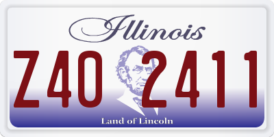 IL license plate Z402411