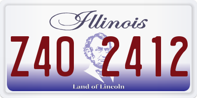 IL license plate Z402412