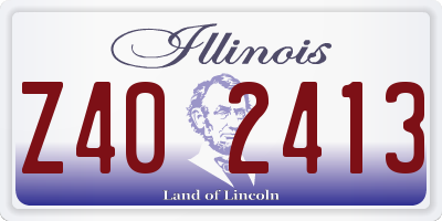 IL license plate Z402413
