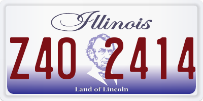 IL license plate Z402414