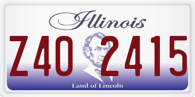 IL license plate Z402415