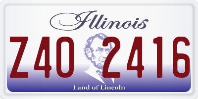 IL license plate Z402416