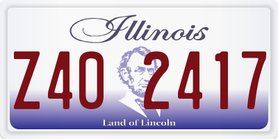 IL license plate Z402417