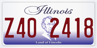 IL license plate Z402418