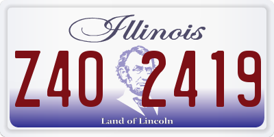 IL license plate Z402419