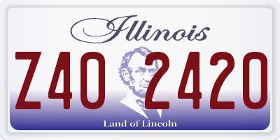 IL license plate Z402420
