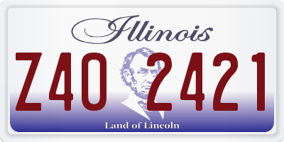 IL license plate Z402421