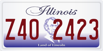 IL license plate Z402423