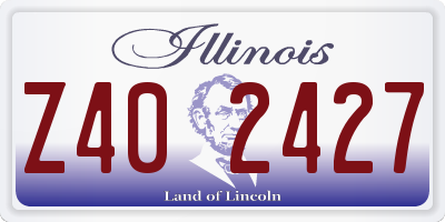 IL license plate Z402427