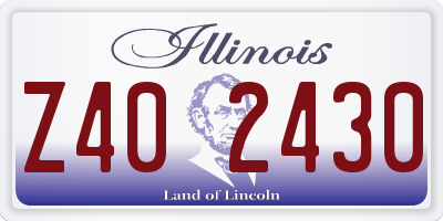 IL license plate Z402430