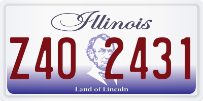 IL license plate Z402431