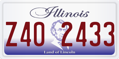 IL license plate Z402433