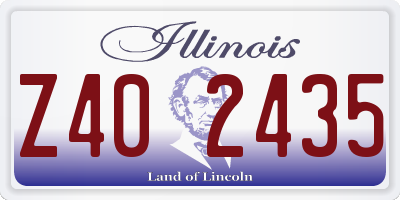 IL license plate Z402435