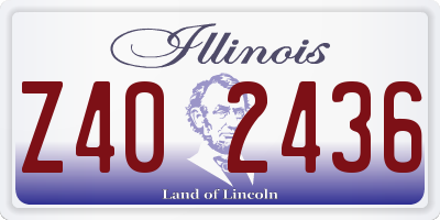 IL license plate Z402436