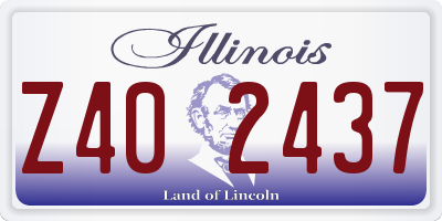 IL license plate Z402437
