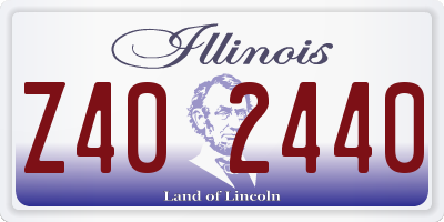 IL license plate Z402440