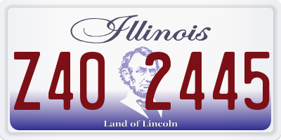 IL license plate Z402445