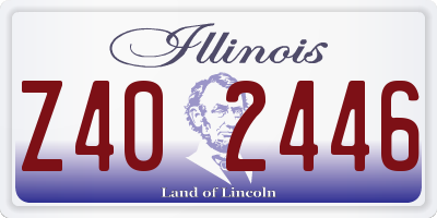 IL license plate Z402446