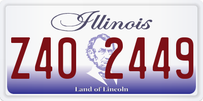 IL license plate Z402449