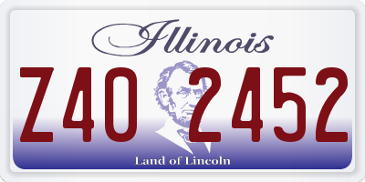 IL license plate Z402452