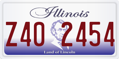 IL license plate Z402454