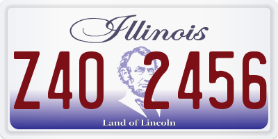 IL license plate Z402456