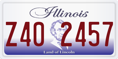 IL license plate Z402457