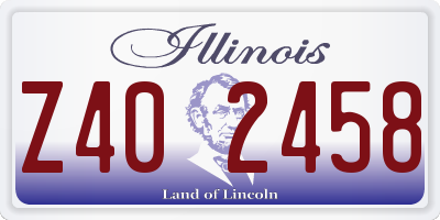 IL license plate Z402458