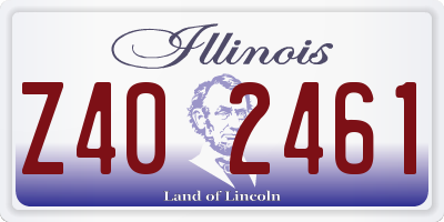 IL license plate Z402461