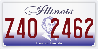IL license plate Z402462