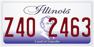 IL license plate Z402463