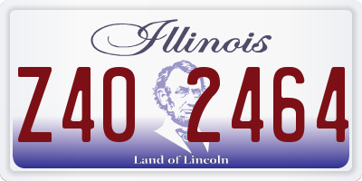 IL license plate Z402464