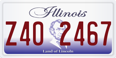 IL license plate Z402467
