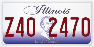 IL license plate Z402470