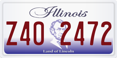 IL license plate Z402472