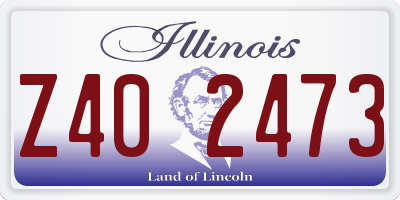 IL license plate Z402473