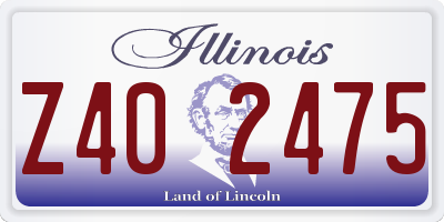 IL license plate Z402475
