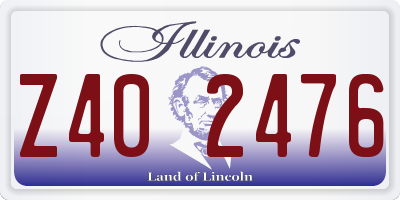 IL license plate Z402476