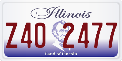 IL license plate Z402477