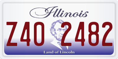 IL license plate Z402482