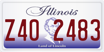 IL license plate Z402483