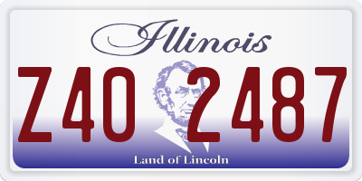 IL license plate Z402487