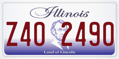 IL license plate Z402490
