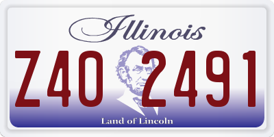 IL license plate Z402491