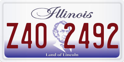 IL license plate Z402492