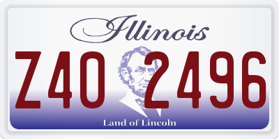IL license plate Z402496