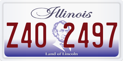 IL license plate Z402497