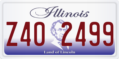 IL license plate Z402499