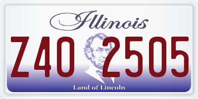 IL license plate Z402505